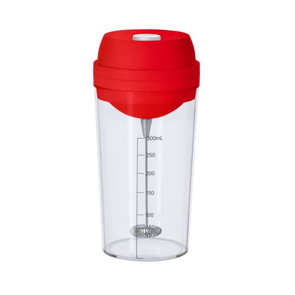 Vaso mezclador de 300 ml de capacidad. Con mezclador eléctrico en tapadera. Con dos velocidades y tapa ajustable. Incluye escala de medidas impresa en el lateral para disfrutar de la bebida perfecta. Fabricado conforme a los estándares RoHS y en cumplimiento con los siguientes requisitos de seguridad:Sistema de protección contra sobrecalentamiento. Sistema de protección contra sobrecarga. Sistema de bloqueo para evitar cortocircuitos.