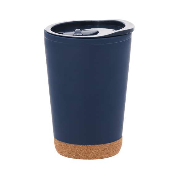 Vaso térmico fabricado en resistente PP reciclado de doble pared, base de corcho y 260 ml de capacidad. Tapa con dosificador de fácil apertura, libre de BPA. Es ideal para tener en tu escritorio, mesa o en cualquier superficie donde disfrutar tranquilamente de tu bebida favorita. El PP reciclado es un plástico reciclado y altamente reciclable, de gran resistencia y apto para multitud de aplicaciones.Con certificación Food Grade, garantizando la seguridad cuando los alimentos entran en contacto con el material usado para fabricar el producto.Elaborado con elementos vegetales para así fomentar la utilización de materias primas naturales y reducir las emisiones contaminantes.