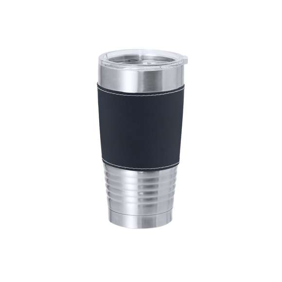 Vaso térmico fabricado en acero inox de doble pared y sofisticada PU. Con 420 ml de capacidad. Incluye elegante banda de PU, confeccionado con distinguidas puntadas blancas. Es ideal para tener en tu escritorio, mesa o en cualquier superficie donde disfrutar tranquilamente de tu bebida favorita. Incluye tapadera transparente con dosificador en tapa y de fácil apertura, libre de BPA.