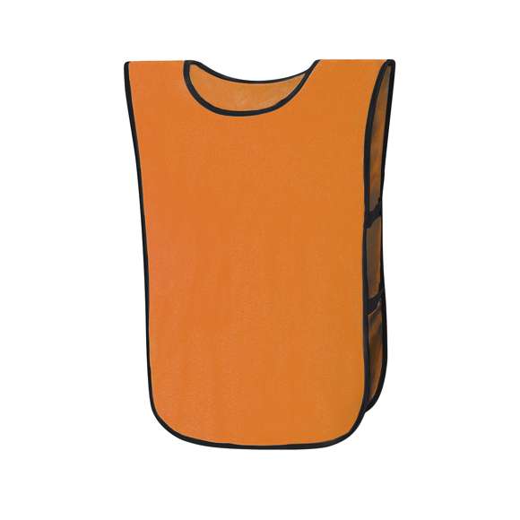 Peto deportivo para adulto confeccionado en suave y resistente poliéster. Incluye ribetes en color negro y laterales reforzados con dos elásticos negros que aseguran un ajuste perfecto y libertad de movimiento.