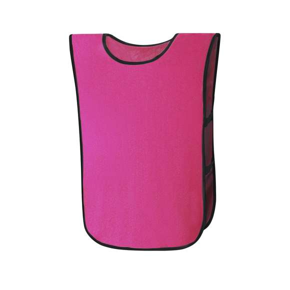 Peto deportivo para adulto confeccionado en suave y resistente poliéster. Incluye ribetes en color negro y laterales reforzados con dos elásticos negros que aseguran un ajuste perfecto y libertad de movimiento.