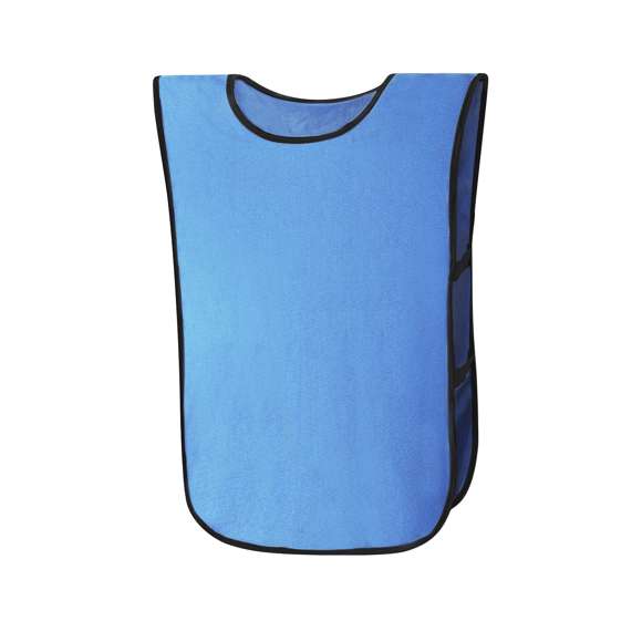 Peto deportivo para adulto confeccionado en suave y resistente poliéster. Incluye ribetes en color negro y laterales reforzados con dos elásticos negros que aseguran un ajuste perfecto y libertad de movimiento.