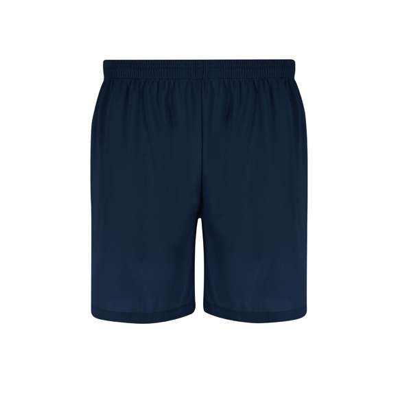 Pantalón corto de niño con cintura elástica ajustable y cordón interior para un ajuste personalizado, complementado con pespunte de seguridad. Con aperturas laterales en cada pierna y bolsillos laterales.