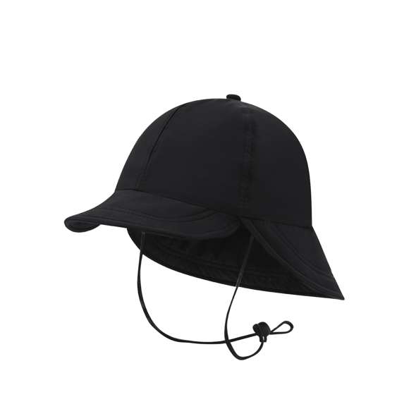 Gorra de 6 paneles confeccionada en suave poliéster. Cuenta con una flexible visera y amplia solapa trasera que protege eficazmente el cuello del sol. Su contorno elástico, equipado con un accesorio de ajuste, asegura un ajuste cómodo y preciso. Incluye práctico cordón de transporte adaptable.