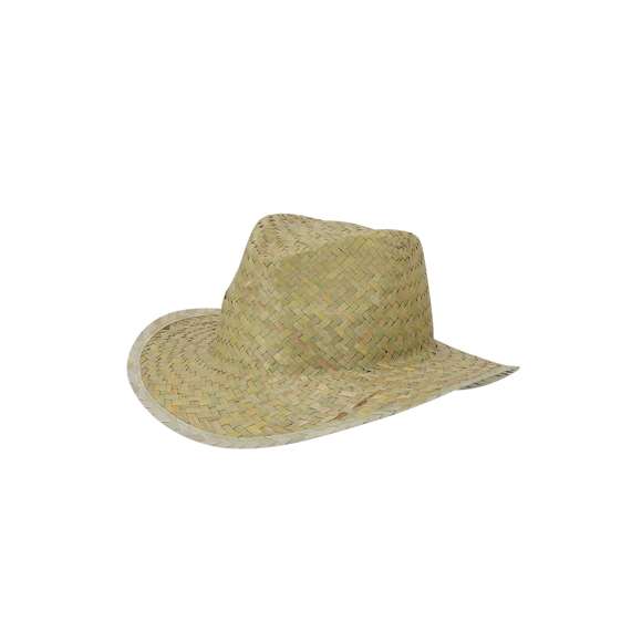 Sombrero de paja. Fabricado con paja trenzada en color verde natural. Incluye cinta interior que proporciona comodidad.
