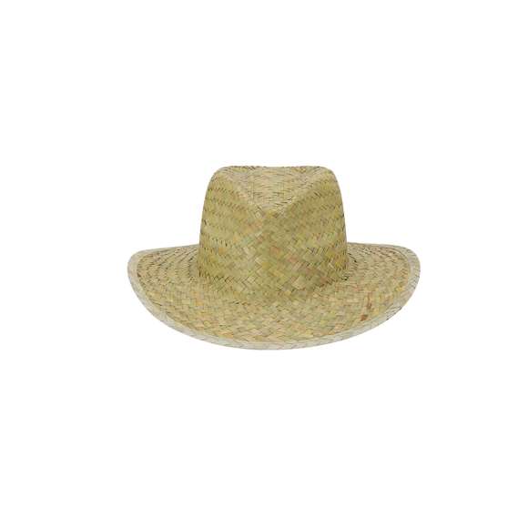 Sombrero de paja. Fabricado con paja trenzada en color verde natural. Incluye cinta interior que proporciona comodidad.