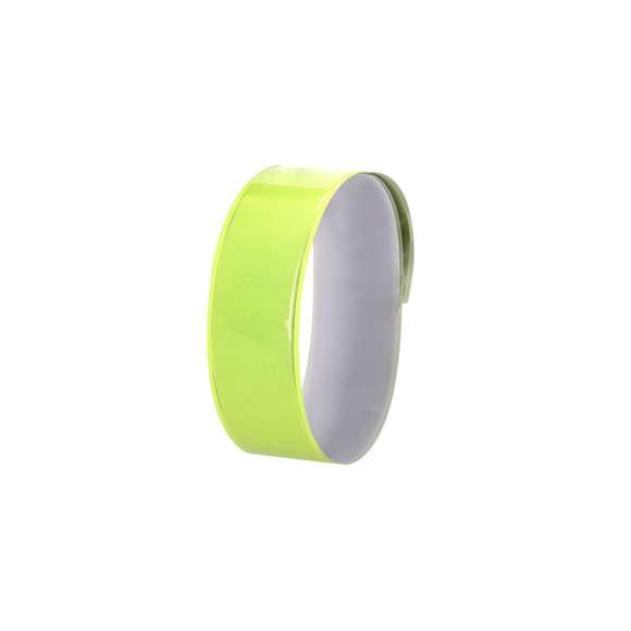 Pulsera reflectante en PVC, con mecanismo de ajuste automático. No usar como equipo de protección individual.