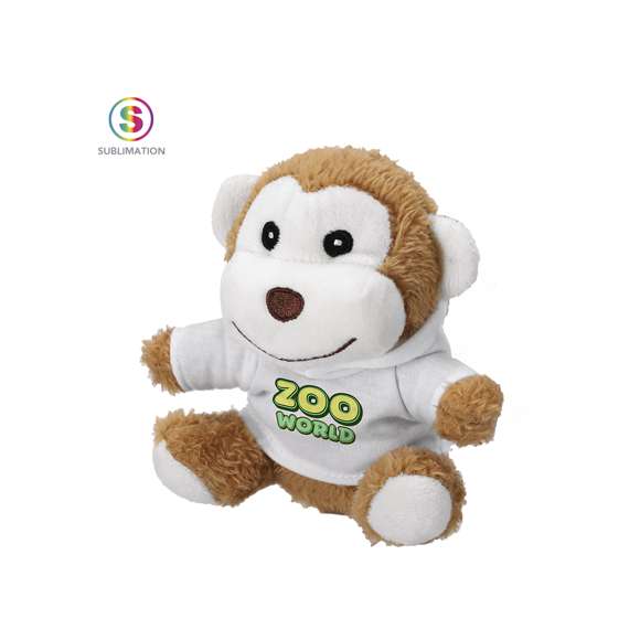 Suave oso de peluche con sudadera personalizable, ideal para sublimación.