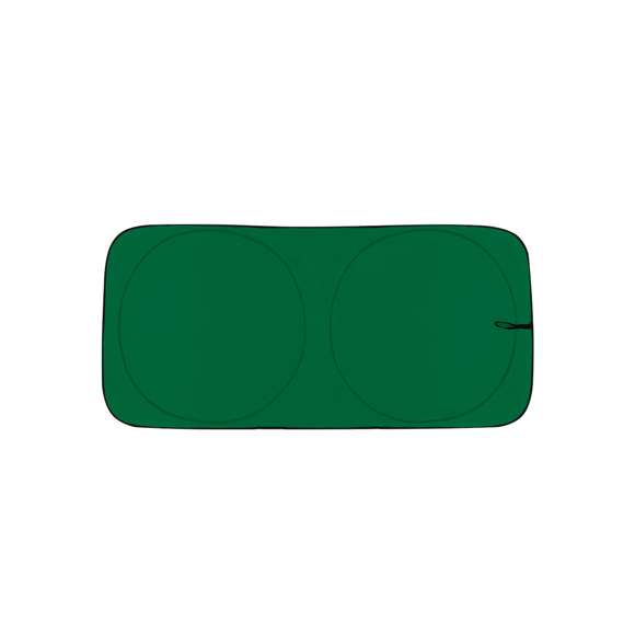 Parasol plegable de diseño práctico y ligero, fabricado en poliéster, ideal para coches y furgonetas con medidas de 150 x 70 cm. Su cara exterior presenta color sólido, mientras que el interior es de plata brillante, proporcionando protección eficaz contra el sol y el calor. Incluye elástico de cierre para facilitar su almacenamiento. Incluye funda individual a juego.