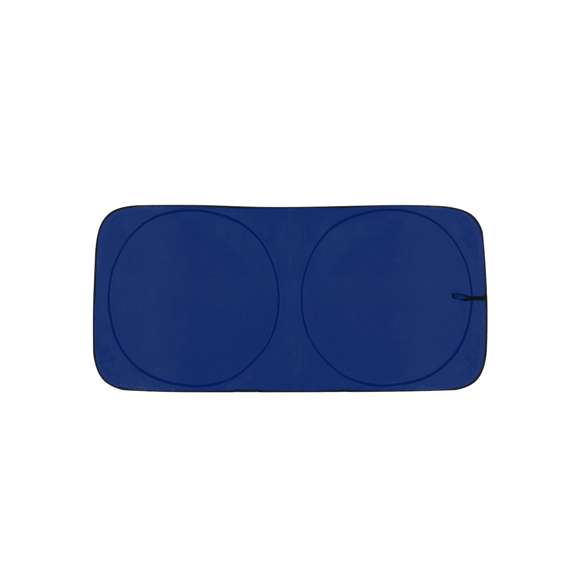 Parasol plegable de diseño práctico y ligero, fabricado en poliéster, ideal para coches y furgonetas con medidas de 150 x 70 cm. Su cara exterior presenta color sólido, mientras que el interior es de plata brillante, proporcionando protección eficaz contra el sol y el calor. Incluye elástico de cierre para facilitar su almacenamiento. Incluye funda individual a juego.