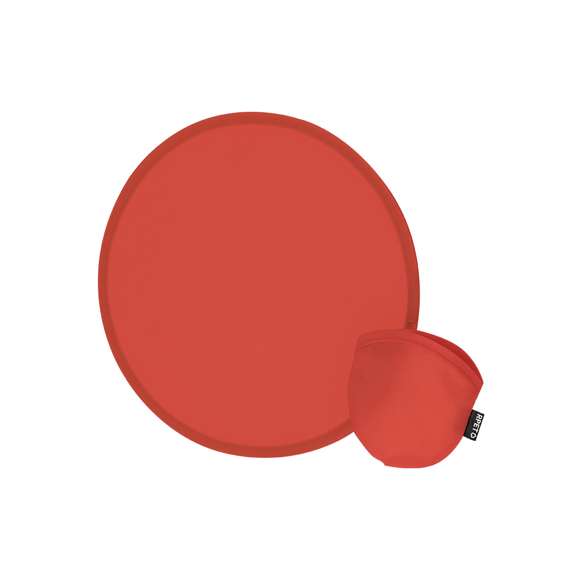 Frisbee plegable fabricado en RPET 190T,. Con funda individual a juego y sencillo sistema de plegado para tamaño compacto.El material RPET se elabora a partir de plástico reciclado, para así fomentar la reutilización de residuos plásticos y ayudar a la sostenibilidad del planeta.