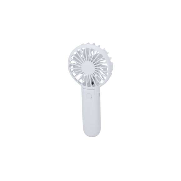 Ventilador con tres velocidades ajustables mediante un práctico botón frontal de encendido y apagado. Su cabeza articulada permite orientarlo fácilmente, adaptándose a cualquier superficie plana para un uso cómodo y versátil.Con batería de 400 mAh, compatible con conexiones USB Tipo C -cable incluido-.