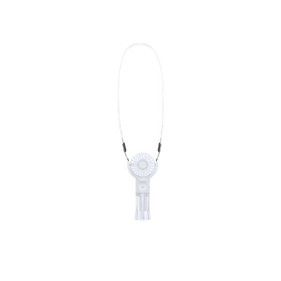 Ventilador con Vaporizador integrado. Dispone de cuatro velocidades ajustables, controladas mediante un práctico botón lateral de encendido y apagado. Incluye sistema de vaporización en forma de bruma, fácilmente activable desde el lateral.Cuenta con un depósito de 20 ml integrado en el mango, ideal para rellenar con agua. Su versatil diseño, permite orientar la cabeza del ventilador para dirigir el aire según tus necesidades, ya sea colocado sobre superficies planas o transportándolo cómodamente gracias al lanyard incluido.Con una batería de 800 mAh, compatible con conexiones USB Tipo C -cable incluido-.