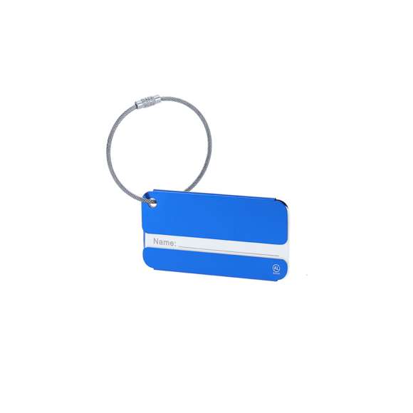 Identificador de maletas fabricado en Aluminio Reciclado. Con resistente cuerda de acero inox de acople y tarjeta de identificación. Con distintivo de Aluminio Reciclado.El Aluminio Reciclado es un material con posibilidades de reciclaje casi infinitas, sin perder sus propiedades originales y consumiendo menos energía en este proceso.Certificación GRS (Global Recycled Standard / Estándar de Reciclaje Global), que garantiza el origen reciclado del material usado para fabricar el producto.