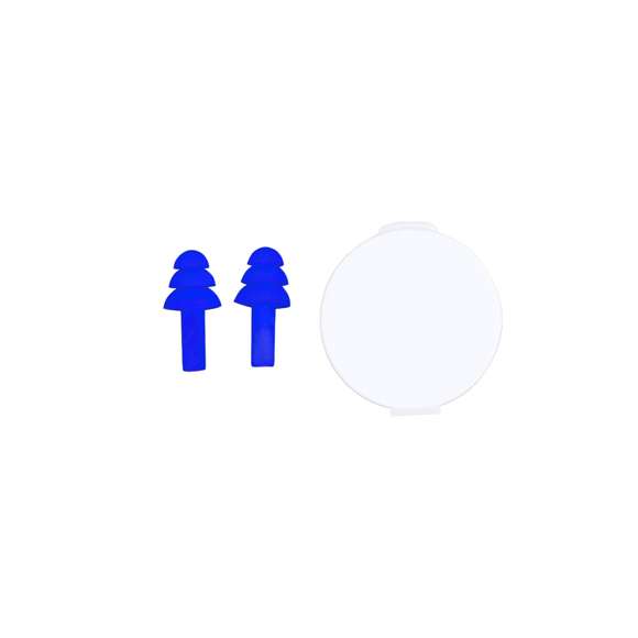 Tapones para oídos en confortable y suave silicona. Presentados en estuche individual.