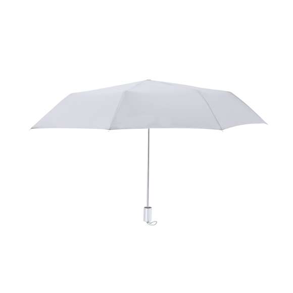 Paraguas plegable de 96 cm de diámetro, ideal para protegerte de la lluvia y los rayos solares gracias a su tejido de poliéster 190T con protección solar UPF50+.Cuenta con apertura y cierre manual, varillas metálicas para mayor resistencia y mango de acabado mate. Su sistema de protección solar UPF50+, bloquea hasta el 98% de los rayos UV, proporcionando una barrera eficaz contra los daños solares y garantizando la seguridad de tu piel durante exposiciones prolongadas.