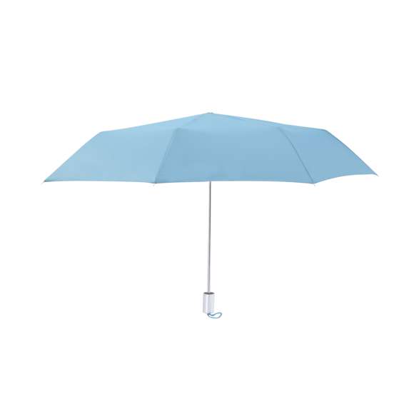 Paraguas plegable de 96 cm de diámetro, ideal para protegerte de la lluvia y los rayos solares gracias a su tejido de poliéster 190T con protección solar UPF50+.Cuenta con apertura y cierre manual, varillas metálicas para mayor resistencia y mango de acabado mate. Su sistema de protección solar UPF50+, bloquea hasta el 98% de los rayos UV, proporcionando una barrera eficaz contra los daños solares y garantizando la seguridad de tu piel durante exposiciones prolongadas.