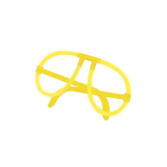 Gafas luminosas ideales para fiestas, eventos nocturnos o celebraciones temáticas. Sus varillas generan un efecto luminoso llamativo y original. Incluyen dos patillas extraíbles de ABS en color amarillo, que permiten un montaje rápido y sencillo.