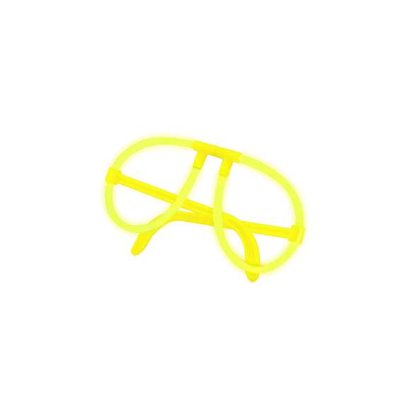 Gafas luminosas ideales para fiestas, eventos nocturnos o celebraciones temáticas. Sus varillas generan un efecto luminoso llamativo y original. Incluyen dos patillas extraíbles de ABS en color amarillo, que permiten un montaje rápido y sencillo.
