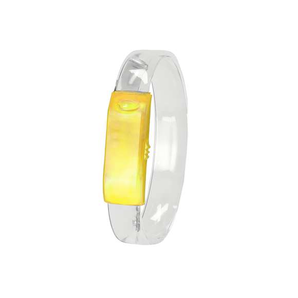 Original pulsera con luces LEDs ideal para fiestas, eventos nocturnos o celebraciones temáticas. Su correa genera un efecto luminoso llamativo y original alimentado por pilas de botón -incluidas-. Con discreto interruptor de on/off en el lateral.
