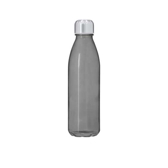 Bidón en Cristal Reciclado de 650 ml de capacidad y tapón en acero inox, libre de BPA. Incluye distintivo de Recycled Glass.