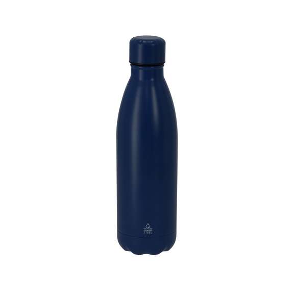 Bidón térmico de 790 ml de capacidad, fabricado en  Acero Inox Reciclado. Con acabado mate.Incluye distintivo de acero inoxidable reciclado.El acero es uno de los materiales más demandados y que puede encontrarse casi en todas partes, desde productos de uso diario a grandes construcciones. Con innumerables propiedades, entre las que cabe destacar la durabilidad y su alto grado de reutilización, convirtiéndolo en una alternativa muy valorada en soluciones de sostenibilidad. Debidamente tratado, permite obtener nuevos recursos de infinita utilización.