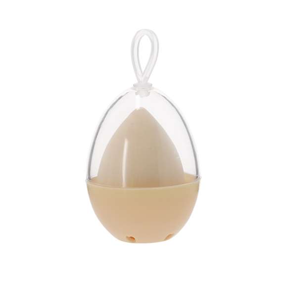 Suave esponja de maquillaje fabricada en PU. Incluye práctico estuche de guardado con orificios orificios de ventilación.