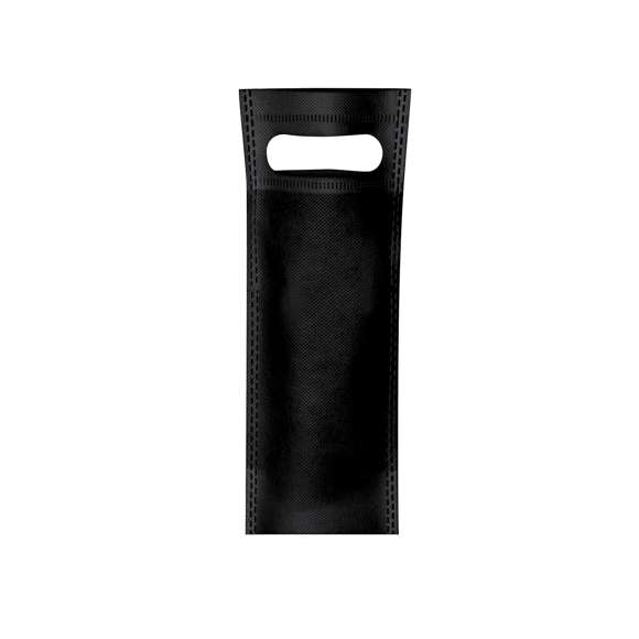 Bolsa de non-woven de 80g/m2. Con asa de acabado termosellado y fuelle redondo en la base.
