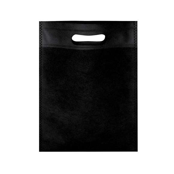 Bolsa de non-woven de 80g/m2 de forma cuadrada y con asa de acabado termosellado.