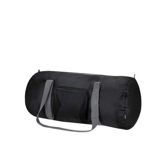 Bolso plegable fabricado en 290T RPET. Con cierre de cremallera y accesorios en colores gris y negro. Incluye mosquetón para un fácil transporte. Incluye etiqueta RPET.El material RPET se elabora a partir de plástico reciclado, para así fomentar la reutilización de residuos plásticos y ayudar a la sostenibilidad del planeta.