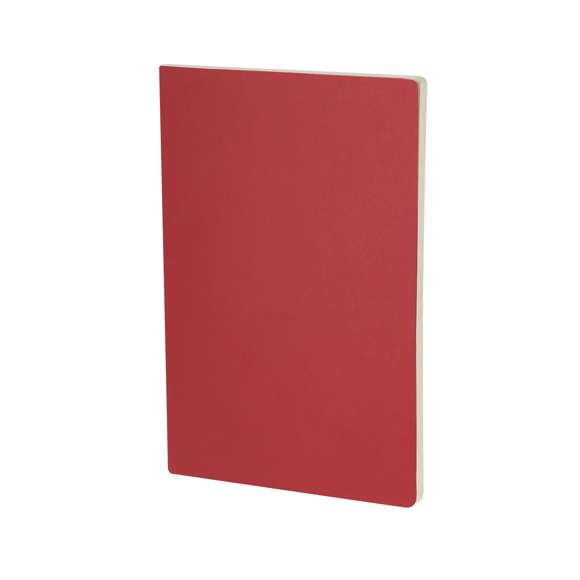 Libreta fabricada en cartón reciclado, con detalle cosido a juego en el lomo. Incluye 60 hojas en color crema a una raya.