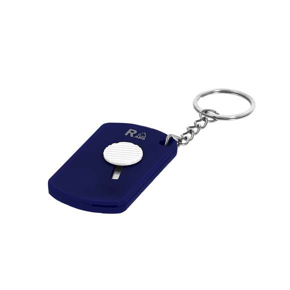 Llavero cúter en ABS reciclado (RABS) con hoja en acero inox. Con distintivo RABS impreso.El RABS es un plástico altamente reciclable de gran resistencia y con multitud de aplicaciones que lo convierten en una solución eco-friendly.