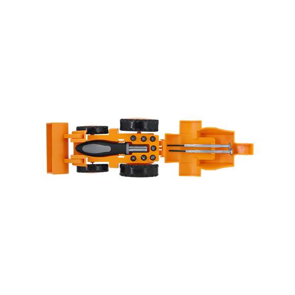 Original y práctico set de multiherramientas fabricado en ABS, con un diseño en forma de pala. Incluye pala regulable y ruedas funcionales. Contiene 10 accesorios en su interior: 2 destornilladores de precisión, una empuñadura para destornillador y 7 puntas intercambiables planas y Philips.