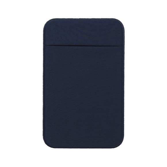Funda multiusos fabricada en material elástico, diseñada para adaptarse cómodamente a diversos objetos personales como tarjetas, dinero, auriculares, llaves y más. Con sistema de fijación adhesiva.