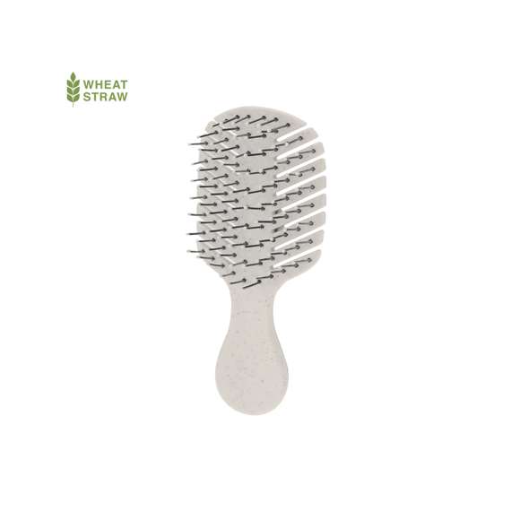 Cepillo Antitirones y Desenredante fabricado en caña de trigo. Con sistema anti-enredos, flexible y resistente que permite desenredar cualquier tipo de cabello con máxima suavidad. Con un diseño ergonómico gracias a su forma semicurva y largas púas, se adapta perfectamente al contorno de la cabeza, facilitando el peinado de una mayor cantidad de cabello en cada pasada.La Caña de Trigo fomenta la utilización de materias primas naturales, reduciendo así las emisiones contaminantes.