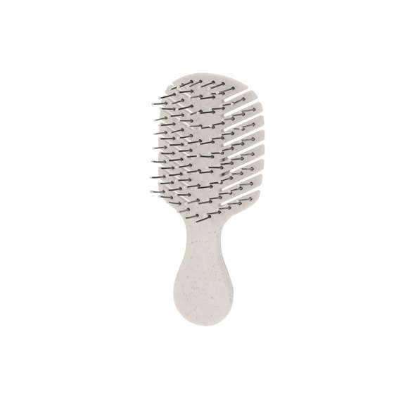 Cepillo Antitirones y Desenredante fabricado en caña de trigo. Con sistema anti-enredos, flexible y resistente que permite desenredar cualquier tipo de cabello con máxima suavidad. Con un diseño ergonómico gracias a su forma semicurva y largas púas, se adapta perfectamente al contorno de la cabeza, facilitando el peinado de una mayor cantidad de cabello en cada pasada.La Caña de Trigo fomenta la utilización de materias primas naturales, reduciendo así las emisiones contaminantes.