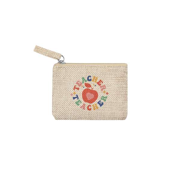 Monedero de poliéster con efecto natural y acabado de suave tacto. Ideal para impresión en sublimación.