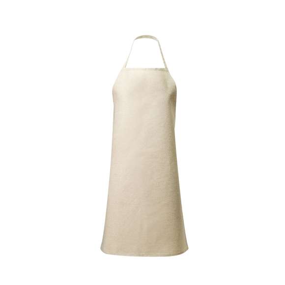 Delantal fabricado en suave y resistente poliéster, ideal para personalización mediante impresión por sublimación.