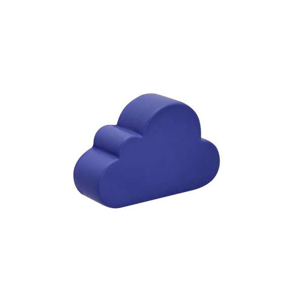 Antiestrés en forma de nube, fabricado en un suave PU.