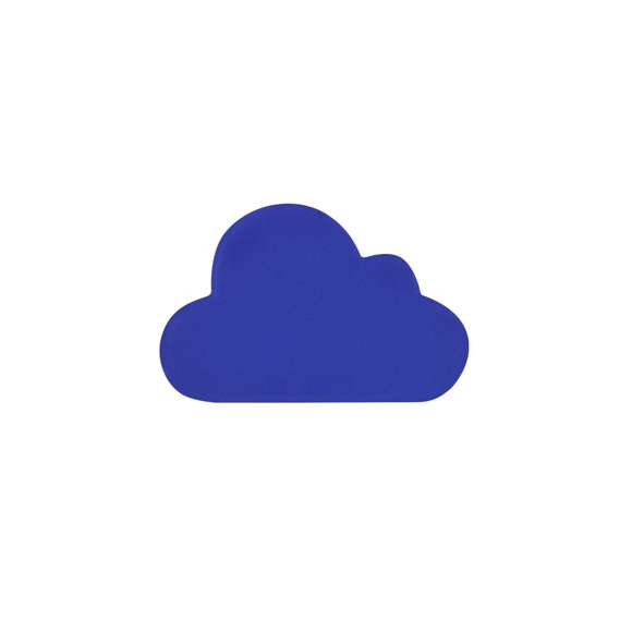 Antiestrés en forma de nube, fabricado en un suave PU.