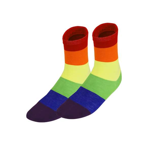 Calcetines diseño Rainbow, confeccionados en suave poliéster. Diseñados con tejido elástico para un ajuste perfecto.