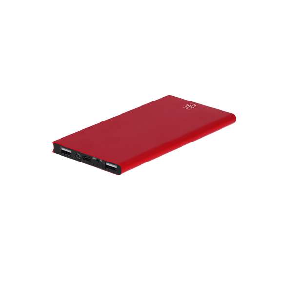 Batería auxiliar externa de 8.000 mAh fabricada en Aluminio Reciclado. Con 2 salidas USB y conexión dual de entrada y salida Tipo C. Indicadores LED de estado de carga, 1 LED con función linterna y cable de carga Tipo C incluido. Incluye distintivo de Aluminio Reciclado.Entrada/Salida USB C: 5V DC 2.4ASalidas USB: 5V DC 2.4AEl Aluminio Reciclado es un material con posibilidades de reciclaje casi infinitas, sin perder sus propiedades originales y consumiendo menos energía en este proceso.Certificación GRS (Global Recycled Standard / Estándar de Reciclaje Global), que garantiza el origen reciclado del material usado para fabricar el producto.Las capacidades mostradas en todas nuestras baterías auxiliares externas son reales, incorporando todas ellas baterías de grado A y no recicladas, con una vida útil de al menos 500 ciclos de carga y según normativa CE.Además, están fabricadas conforme a los estándares RoHS y en cumplimiento con los siguientes requisitos de seguridad:Sistema de protección contra sobrecarga del power bank.Sistema de protección contra descarga completa que proporciona una mayor durabilidad del power bank.Sistema de bloqueo para evitar cortocircuitos.Sistema de transferencia de carga constante, acorde con la capacidad del dispositivo de destino.