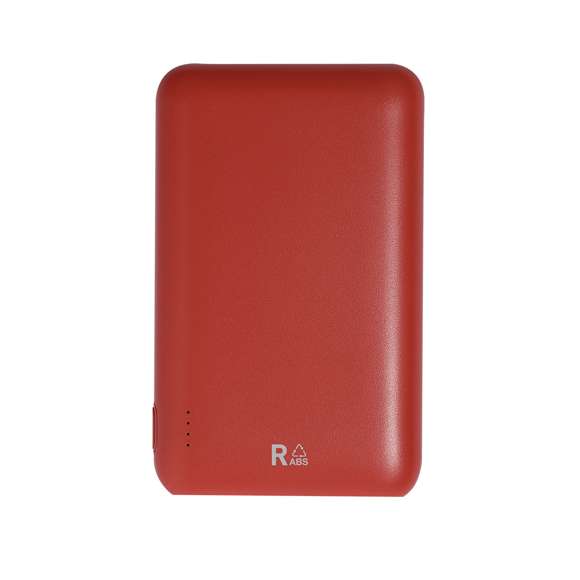 Batería auxiliar externa en ABS reciclado( RABS) de 5.000 mAh de capacidad de carga. Incluye salida USB dual para carga simultánea de 2 dispositivos, entrada Micro USB, y conexión Tipo C de entrada y salida. Con indicador de estado de carga. Incluye distintivo RABS.El RABS es un plástico altamente reciclable de gran resistencia y con multitud de aplicaciones que lo convierten en una solución eco-friendly. Las capacidades mostradas en todas nuestras baterías auxiliares externas son reales, incorporando todas ellas baterías de grado A y no recicladas, con una vida útil de al menos 500 ciclos de carga y según normativa CE.Además, están fabricadas conforme a los estándares RoHS y en cumplimiento con los siguientes requisitos de seguridad:Sistema de protección contra sobrecarga del power bank.Sistema de protección contra descarga completa que proporciona una mayor durabilidad del power bank.Sistema de bloqueo para evitar cortocircuitos.Sistema de transferencia de carga constante, acorde con la capacidad del dispositivo de destino.5000 mAh. 2 Salidas USB. Entrada Micro USB. Salida y Entrada Tipo C