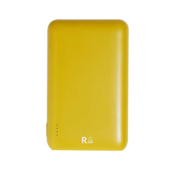 Batería auxiliar externa en ABS reciclado( RABS) de 5.000 mAh de capacidad de carga. Incluye salida USB dual para carga simultánea de 2 dispositivos, entrada Micro USB, y conexión Tipo C de entrada y salida. Con indicador de estado de carga. Incluye distintivo RABS.El RABS es un plástico altamente reciclable de gran resistencia y con multitud de aplicaciones que lo convierten en una solución eco-friendly. Las capacidades mostradas en todas nuestras baterías auxiliares externas son reales, incorporando todas ellas baterías de grado A y no recicladas, con una vida útil de al menos 500 ciclos de carga y según normativa CE.Además, están fabricadas conforme a los estándares RoHS y en cumplimiento con los siguientes requisitos de seguridad:Sistema de protección contra sobrecarga del power bank.Sistema de protección contra descarga completa que proporciona una mayor durabilidad del power bank.Sistema de bloqueo para evitar cortocircuitos.Sistema de transferencia de carga constante, acorde con la capacidad del dispositivo de destino.5000 mAh. 2 Salidas USB. Entrada Micro USB. Salida y Entrada Tipo C