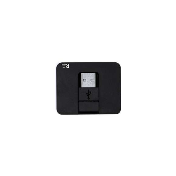 Puerto USB 2.0 fabricado en ABS reciclado (RABS). Incluye 2 puertos Tipo C y 2 puertos USB, con entrada dual USB/Tipo C. El RABS es un plástico altamente reciclable de gran resistencia y con multitud de aplicaciones que lo convierten en una solución eco-friendly. 2 Puertos Tipo C. 2 Puertos USB 2.0