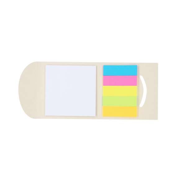 Bloc de notas con cubiertas fabricadas en cartones de leche reciclados. Con tapas blandas e interior con 50 notas adhesivas cuadradas y 125 mininotas adhesivas en varios colores. Incluye distintivo Recycled Milk Carton.Los cartones de leche se componen en su mayor parte de cartón y aluminio. Durante su proceso de reciclado, se separan los distintos materiales del envase para su reutilización y nuevo uso, contribuyendo así a recorrer el camino infinito de la economía circular. Este material se caracteriza por su alto grado de reciclabilidad, así como por su ligereza y resistencia.50 Notas Adhesivas 7,5 x 7,5 cm. 125 Mininotas adhesivas 1,5 x 5 cm.