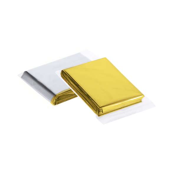 Práctica manta isotérmica fabricada en PET aluminizado, diseñada para aplicaciones versátiles. Su doble función permite regular la temperatura: con la cara plateada hacia el exterior reduce el calor, mientras que con la cara dorada hacia el exterior retiene el calor corporal. Ligera, compacta y fácil de transportar, es resistente al agua y al viento, ideal para diversas situaciones.