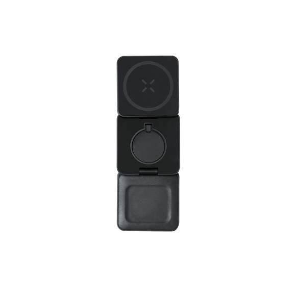 Cargador inalámbrico magnético 4 en 1 de 15W, fabricado en ABS reciclado (RABS). Diseñado para la carga simultánea del smartphone, auriculares, smartwatch y soporte. Un gadget todo en uno: plegable, portátil, de tamaño compacto, muy versátil y de diseño funcional. De acabado mate con tacto gomoso. Conexión por usb Tipo C -cable incluido-.El RABS es un plástico altamente reciclable de gran resistencia y con multitud de aplicaciones que lo convierten en una solución eco-friendly. Fabricado conforme a los estándares RoHS y en cumplimiento con los siguientes requisitos de seguridad:Sistema de protección contra sobrecalentamiento.Sistema de protección contra sobrecarga.Sistema de bloqueo para evitar cortocircuitos.