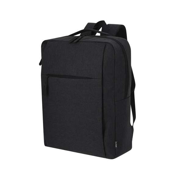 Mochila fabricada en suave poliéster RPET 600D. Con bolsillo principal de cierre de cremallera con doble tirador. Bolsillo interior para portátil de hasta 15 pulgadas. Incluye dos bolsillos frontales con cierre de cremallera invisibles y bolsillos en los laterales. Espalda y cintas acolchadas ajustables. Incluye cinta de transporte para ajuste en trolley o maleta, ideal para viajes. Con distintivo de RPET en etiqueta. El material RPET se elabora a partir de plástico reciclado, para así fomentar la reutilización de residuos plásticos y ayudar a la sostenibilidad del planeta.