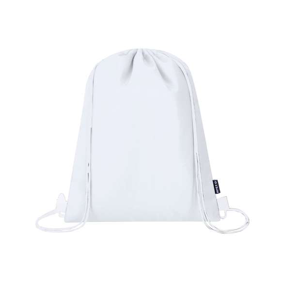 Mochila nevera de cuerdas en suave poliéster RPET 210D. Interior acolchado en aluminio para conservar mejor la temperatura y cómoda de llevar por sus cuerdas de asas con autocierre. Esquinas reforzadas para llevar su gran capacidad máxima de 4L. Incluye distintivo de RPET.El material RPET se elabora a partir de plástico reciclado, para así fomentar la reutilización de residuos plásticos y ayudar a la sostenibilidad del planeta.